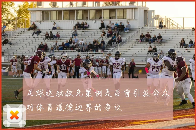 足球运动赦免案例是否曾引发公众对体育道德边界的争议